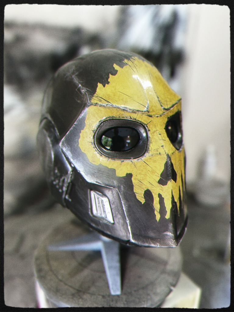 HELL-BENT Helldivers 2 Helmet - Hand-Painted Battle-Worn Wearable Cosplay Prop detail image