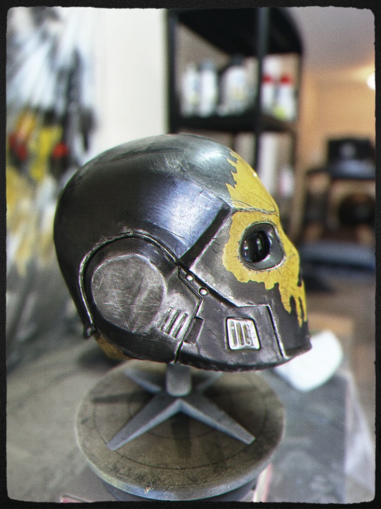 Finished HELL-BENT helmet side view