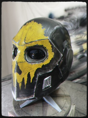 HELL-BENT Helldivers 2 Helmet - Hand-Painted Battle-Worn Wearable Cosplay Prop detail image